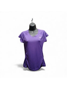 Adidas Women's Small Climalite Performance T-Shirt Purple Fitted (JC181)